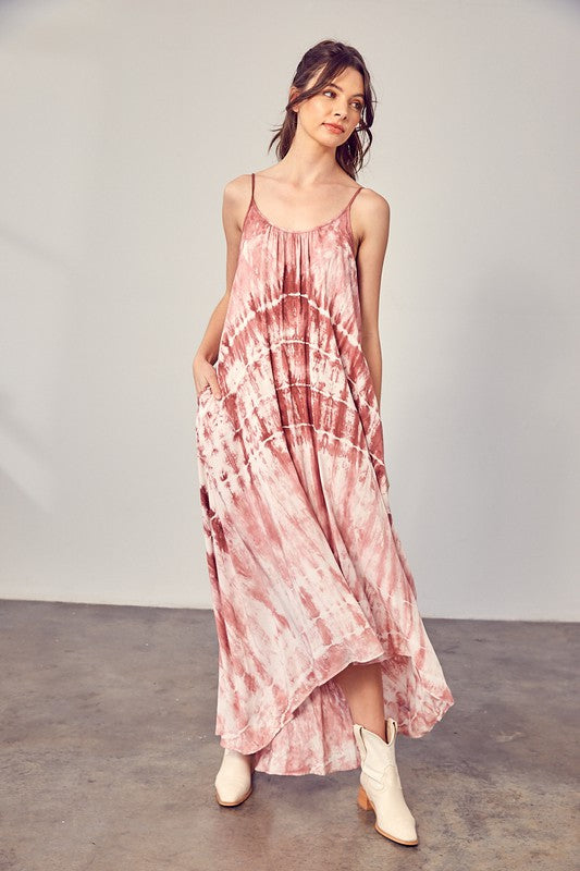 Tie-Dye Cami Maxi Dress