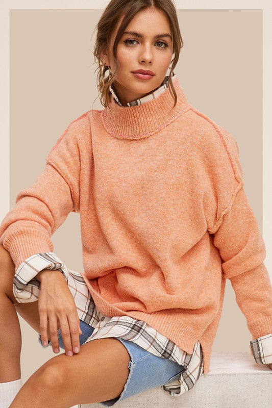 La Miel Ribbed Neck Sweater